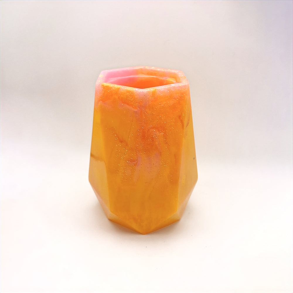 Pink & Yellow Pen Pot image 0