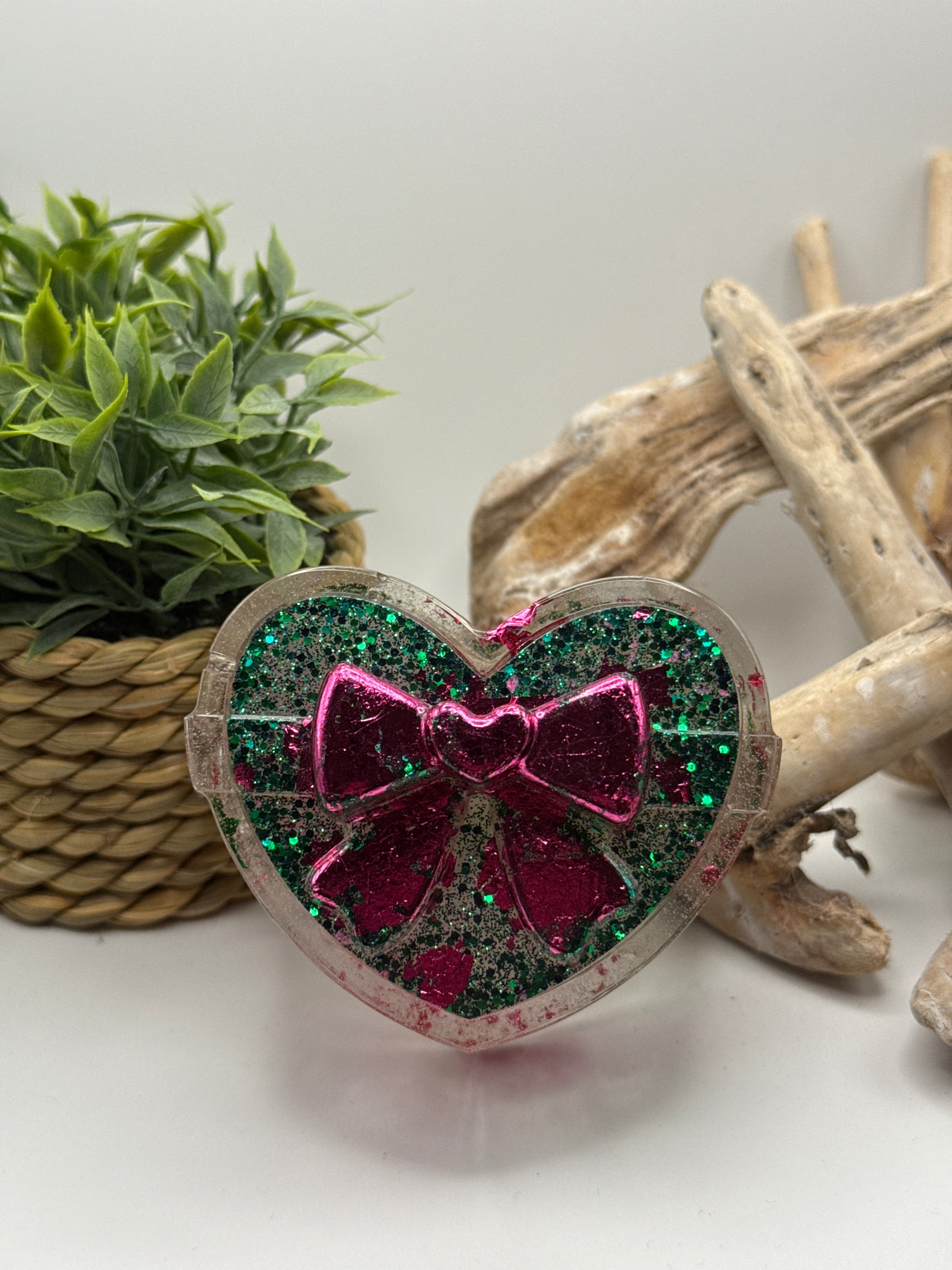 Pink & Green Heart Box