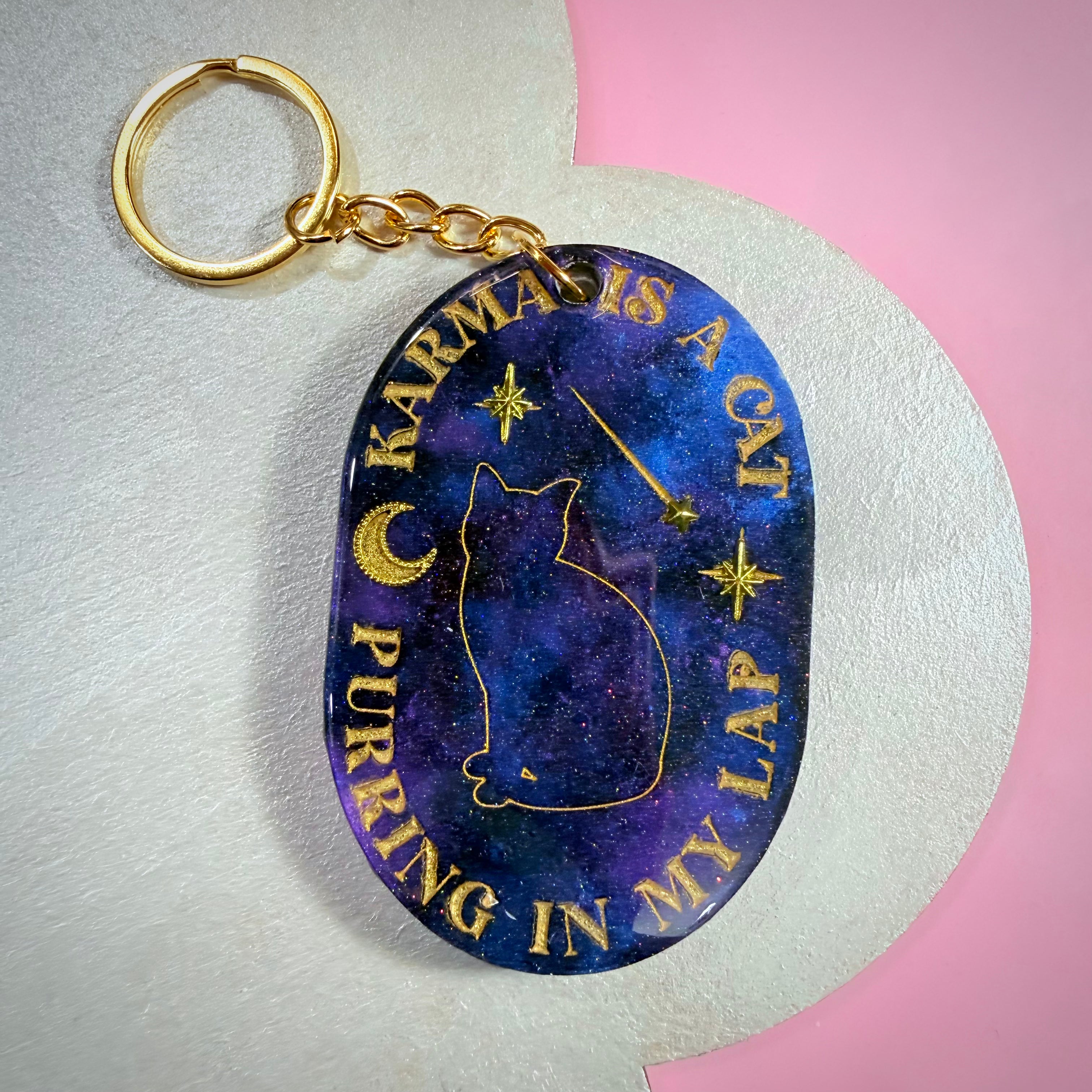 Karma is a Cat keyring