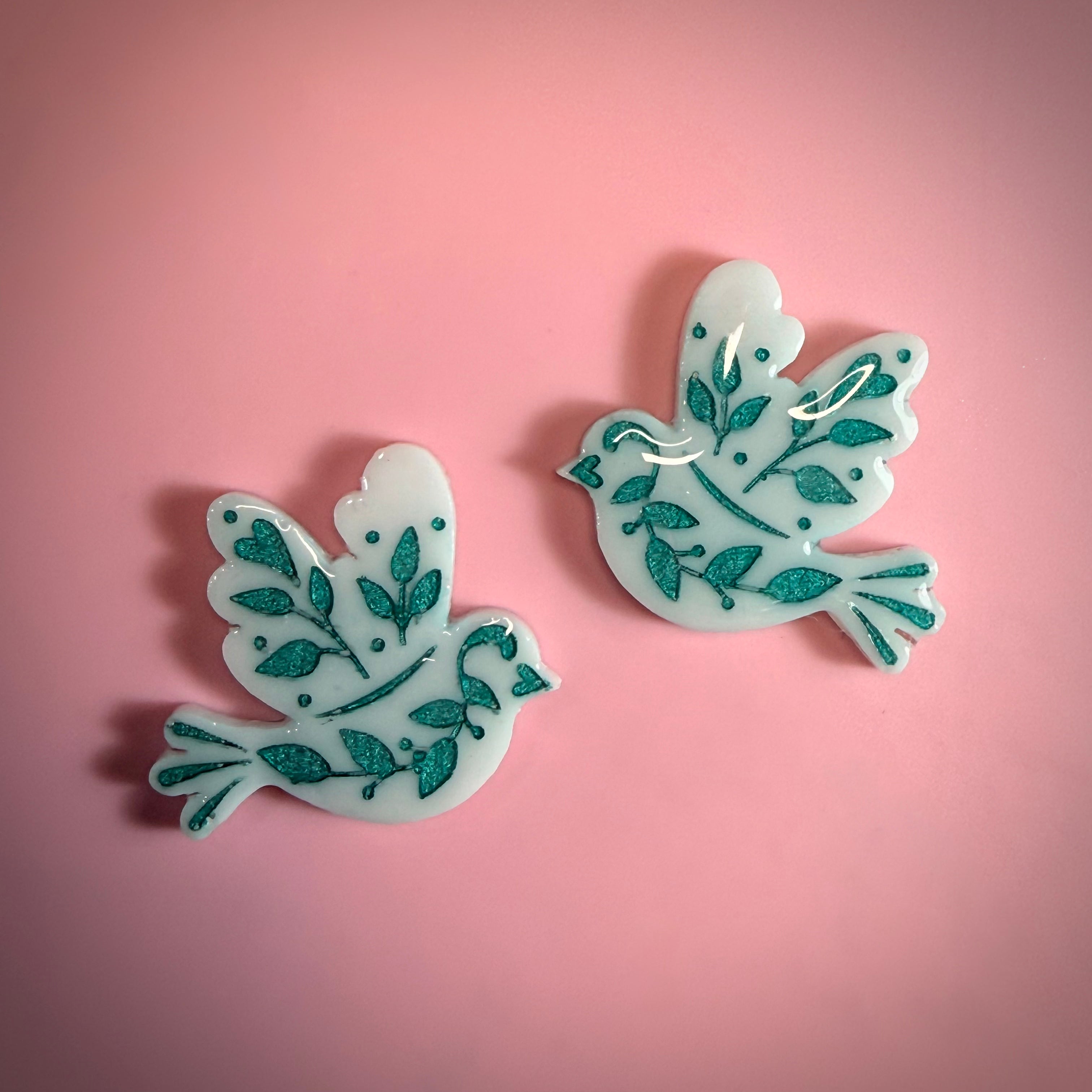 Folk and Flutter Bird Earrings