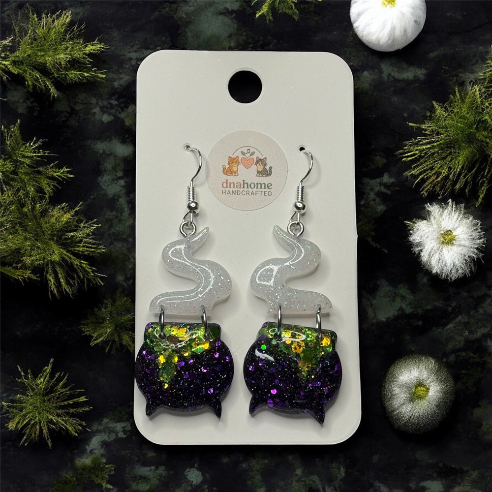 Smokin' Cauldron Earrings - ONE OFF!